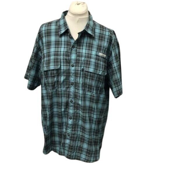 G.H. Bass & Co. Explorer Mens Buffalo Plaid Short Sleeve Button-Up Shirt XLT - Picture 1 of 8